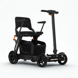 Entdecken Sie das faltbare Elektromobil Pride Go Go Compact – ideal für Reisen. Kompakt, leicht und bequem für unterwegs. Erleben Sie Freiheit und Mobilität!